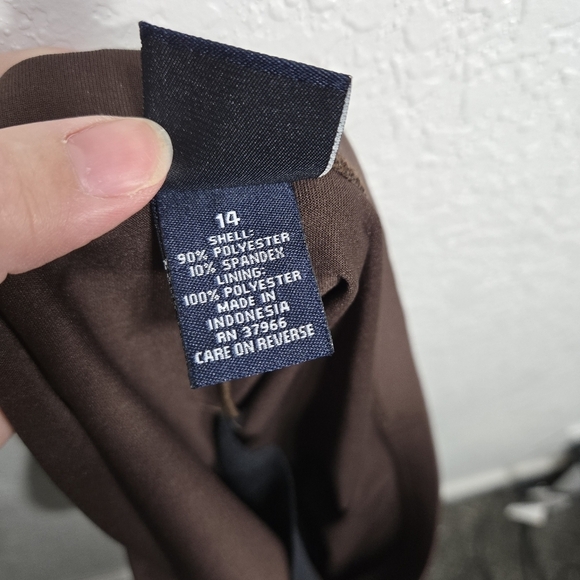 Sonoma 14 Y2K Brown Colorful Striped Belt Swim Bottom Shorts - Picture 4 of 5